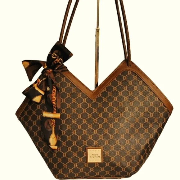 XICH XICHAN Bags Beautiful Chic Brown Vegan 2way Med Size
